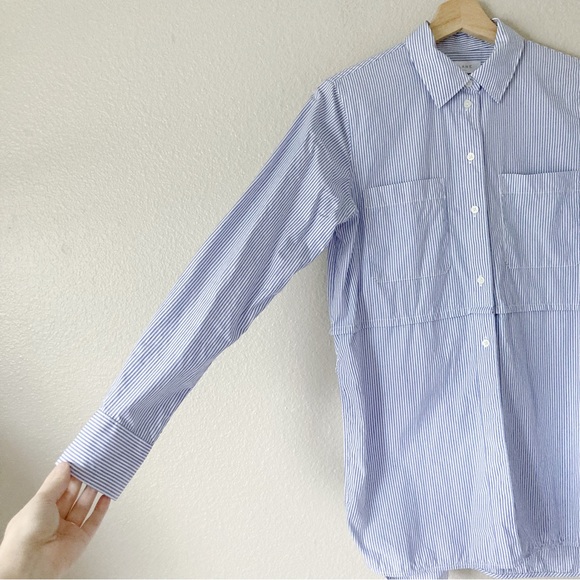 Everlane Button Down Striped Blouse - Picture 7 of 9